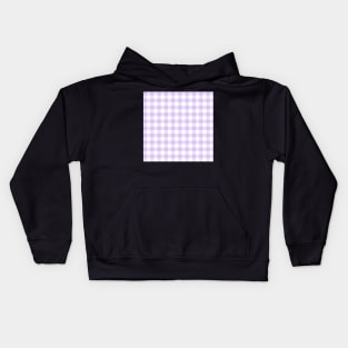 Purple Gingham Kids Hoodie